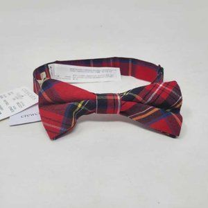 New kids J Crew Factory Christmas holiday red plaid bow tie